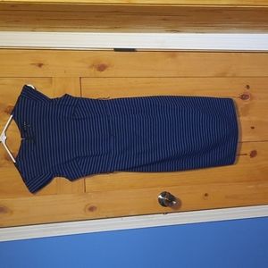 As u wish blue and black stripped dress